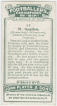 M. Sugden (Scrum-half -- Wanderers, Dublin University and Ireland).