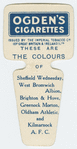 These are the colours of Sheffield Wednesday, West Bromwich Albion, Brighton & Hove, Greenock Morton, Oldham Athletic, and Kilmarnock A. F. C.
