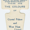These are the colours of Crystal Palace and West Ham United A. F. C.