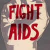 Fight AIDS. Verso: ACT UP
