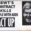 Newt's Contract Kills People with AIDS. Verso: Deadlier than the Virus