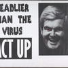 Newt's Contract Kills People with AIDS. Verso: Deadlier than the Virus
