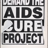13 Years of Broken Promises. Verso: Demand the AIDS Cure Project.