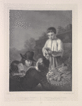 Scene of boys playing cards, from original by Murillo.