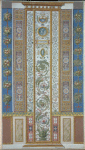 Pilaster; central decoration contains vegetal arabesques with small hidden animals