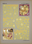 Three designs of flowers, women in  yellow, pink, white