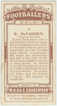 R. McFadden (Clapton Orient.).
