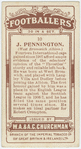 J. Pennington (West Bromwich Albion).