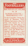 Oldham Athletic v. Manchester City.