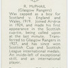R. McPhail (Glasgow Rangers)