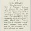 H. R. Scriven (Southhampton)