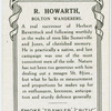 R. Howarth, Bolton Wanderers.
