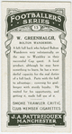 W. Greenhalgh, Bolton Wanderers.