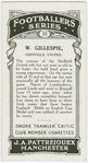 W. Gillespie, Sheffield United.
