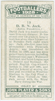 D. B. N. Jack (Bolton Wanderers).