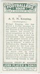 A. E. M. Keeping (Southampton).