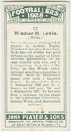 Windsor H. Lewis (Wales).