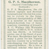 G. P. S. Macpherson (Oxford University and Scotland).