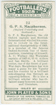 G. P. S. Macpherson (Oxford University and Scotland).