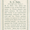 B. O. Male (Cardiff and Wales).