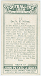 Dr. V. E. Milne (Aston Villa).