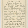 B. Diggins, South Melbourne.