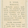 F. Vine, Melbourne.