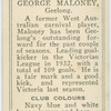 George Maloney, Geelong.