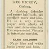 Reg Hickey, Geelong.