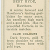Bert Hyde, Hawthorn.