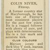 Colin Niven, Fitzroy.