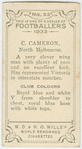C. Cameron, North Melbourne.