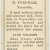H. Fordham, Yarraville.