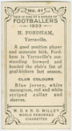 H. Fordham, Yarraville.