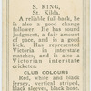 S. King, St. Kilda.