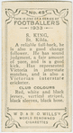 S. King, St. Kilda.