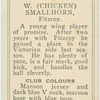 W. (Chicken) Smallhorn, Fitzroy.