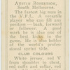Austin Robertson, South Melbourne.