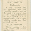Bert Foster, Richmond.