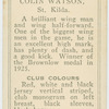 Colin Watson, St. Kilda.