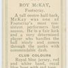 Roy McKay, Footscray.