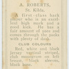 A. Roberts, St. Kilda.