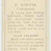 P. Bowyer, Collingwood.