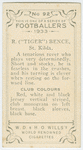 R. ("Tiger") Bence, St. Kilda.