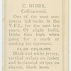 C. Dibbs, Collingwood.