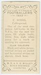 C. Dibbs, Collingwood.