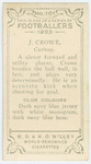 J. Crowe, Carlton.