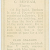 C. Benham, Fitzroy.