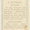 J. Wunhym, Yarraville.