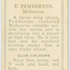 E. Pemberton, Melbourne.